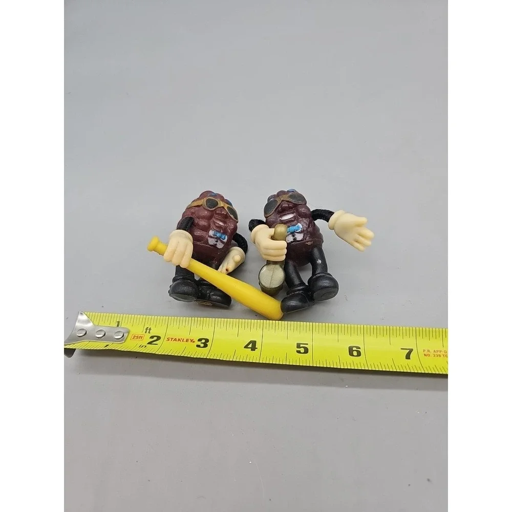Vintage California Raisins Figures 1988 Lot Of 2 Saxophone Baseball Man‎